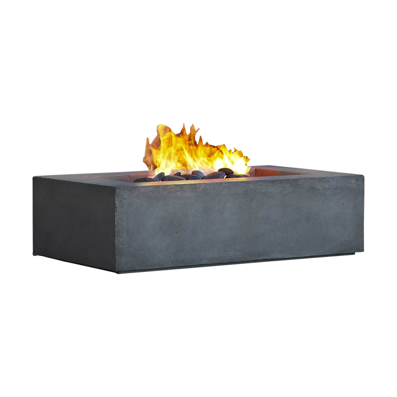 Real Flame Baltic Concrete Natural Gas Fire Pit Table & Reviews Wayfair